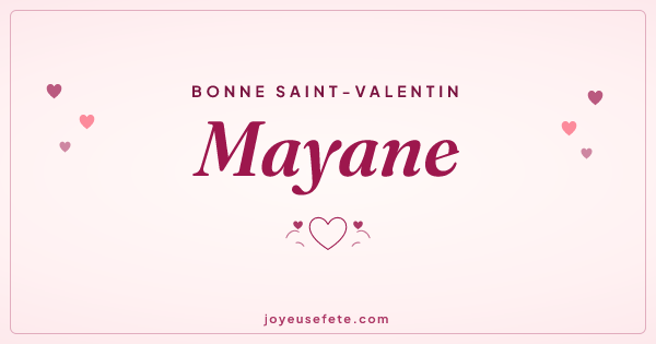 Image « Bonne Saint-Valentin Mayane » au format large