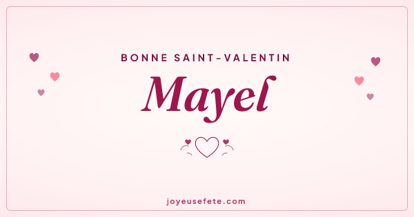 Image « Bonne Saint-Valentin Mayel » au format large