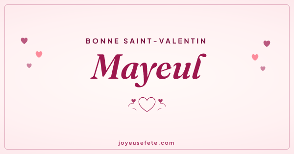 Image « Bonne Saint-Valentin Mayeul » au format large