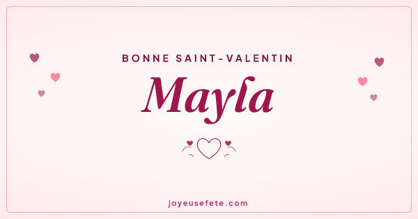 Image « Bonne Saint-Valentin Mayla » au format large
