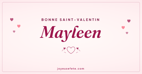 Image « Bonne Saint-Valentin Mayleen » au format large