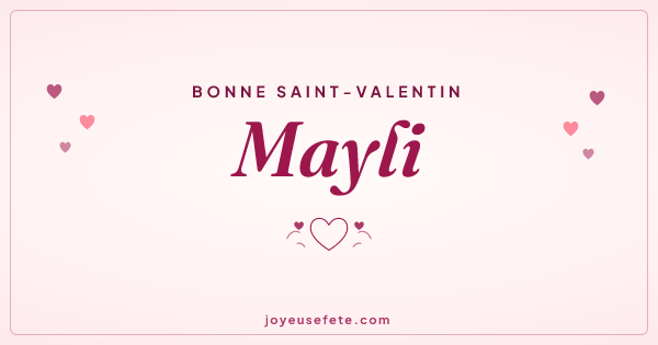 Image « Bonne Saint-Valentin Mayli » au format large