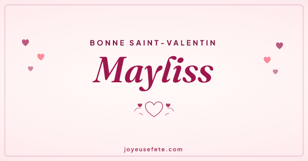 Image « Bonne Saint-Valentin Mayliss » au format large