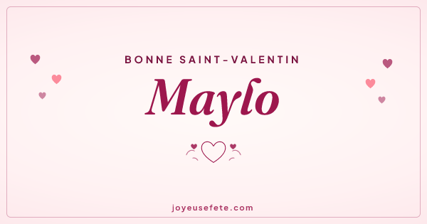Image « Bonne Saint-Valentin Maylo » au format large