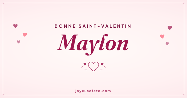 Image « Bonne Saint-Valentin Maylon » au format large