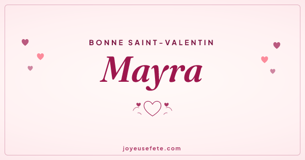 Image « Bonne Saint-Valentin Mayra » au format large