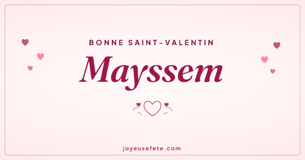 Image « Bonne Saint-Valentin Mayssem » au format large