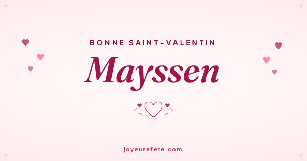 Image « Bonne Saint-Valentin Mayssen » au format large