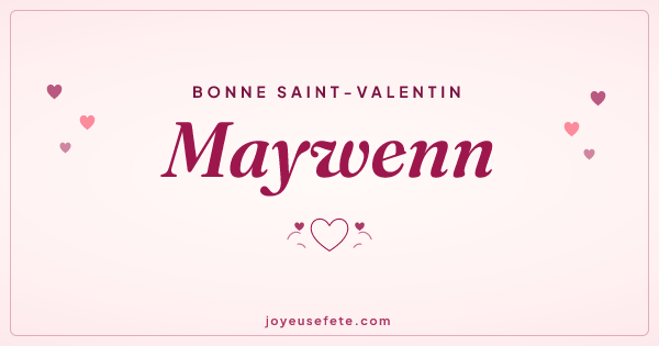 Image « Bonne Saint-Valentin Maywenn » au format large