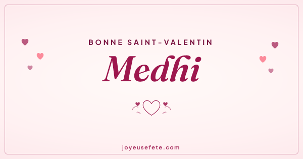 Image « Bonne Saint-Valentin Medhi » au format large