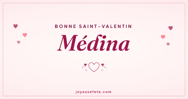 Image « Bonne Saint-Valentin Médina » au format large