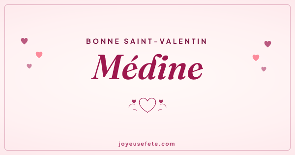 Image « Bonne Saint-Valentin Médine » au format large