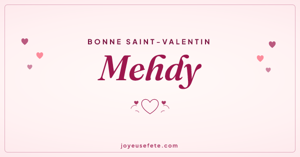 Image « Bonne Saint-Valentin Mehdy » au format large
