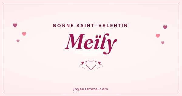 Image « Bonne Saint-Valentin Meïly » au format large