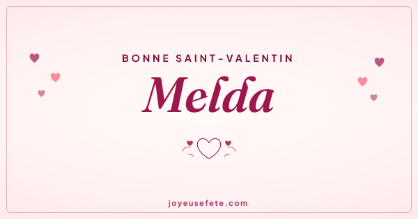Image « Bonne Saint-Valentin Melda » au format large