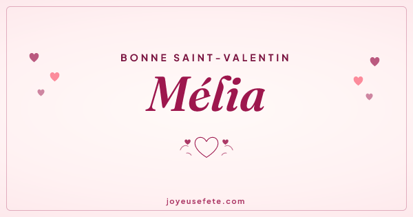 Image « Bonne Saint-Valentin Mélia » au format large