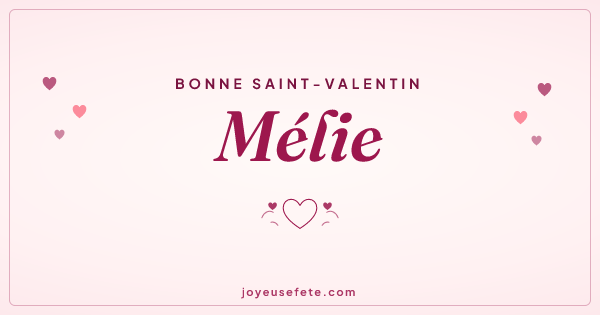 Image « Bonne Saint-Valentin Mélie » au format large