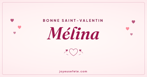 Image « Bonne Saint-Valentin Mélina » au format large