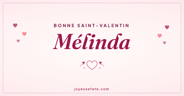 Image « Bonne Saint-Valentin Mélinda » au format large