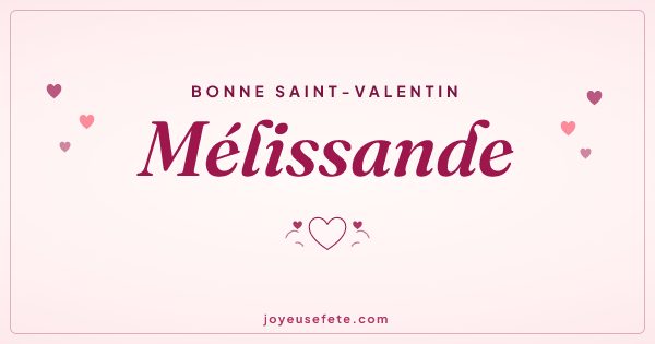 Image « Bonne Saint-Valentin Mélissande » au format large