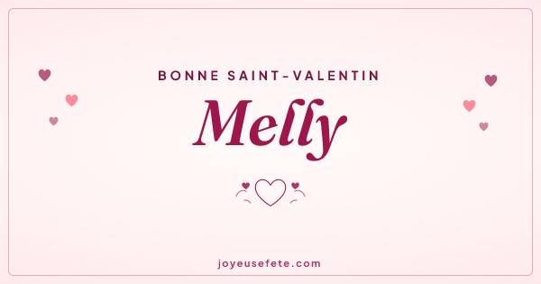 Image « Bonne Saint-Valentin Melly » au format large