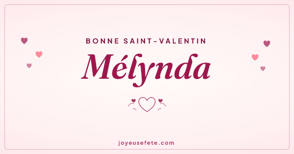 Image « Bonne Saint-Valentin Mélynda » au format large