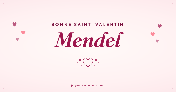 Image « Bonne Saint-Valentin Mendel » au format large