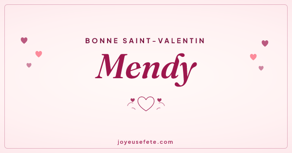 Image « Bonne Saint-Valentin Mendy » au format large