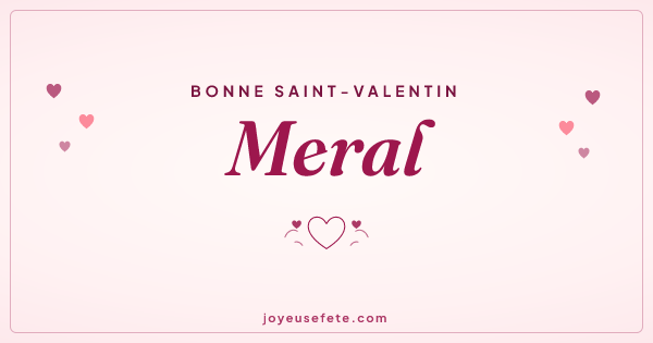 Image « Bonne Saint-Valentin Meral » au format large