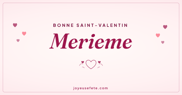 Image « Bonne Saint-Valentin Merieme » au format large