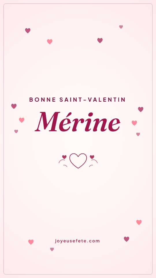 Image « Bonne Saint-Valentin Mérine » au format story