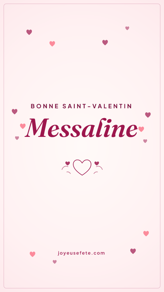 Image « Bonne Saint-Valentin Messaline » au format story