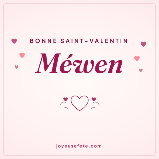 Image carrée « Bonne Saint-Valentin Méwen » pour WhatsApp