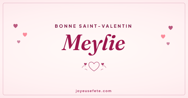 Image « Bonne Saint-Valentin Meylie » au format large