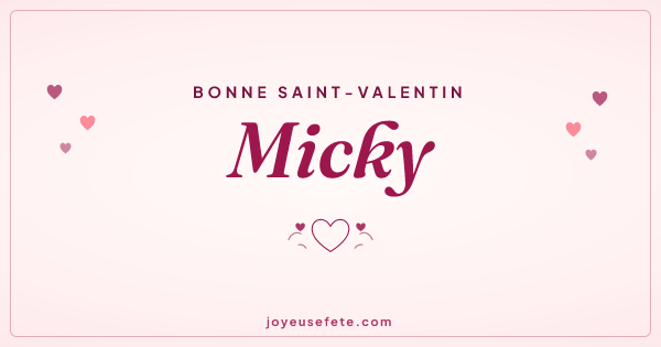 Image « Bonne Saint-Valentin Micky » au format large