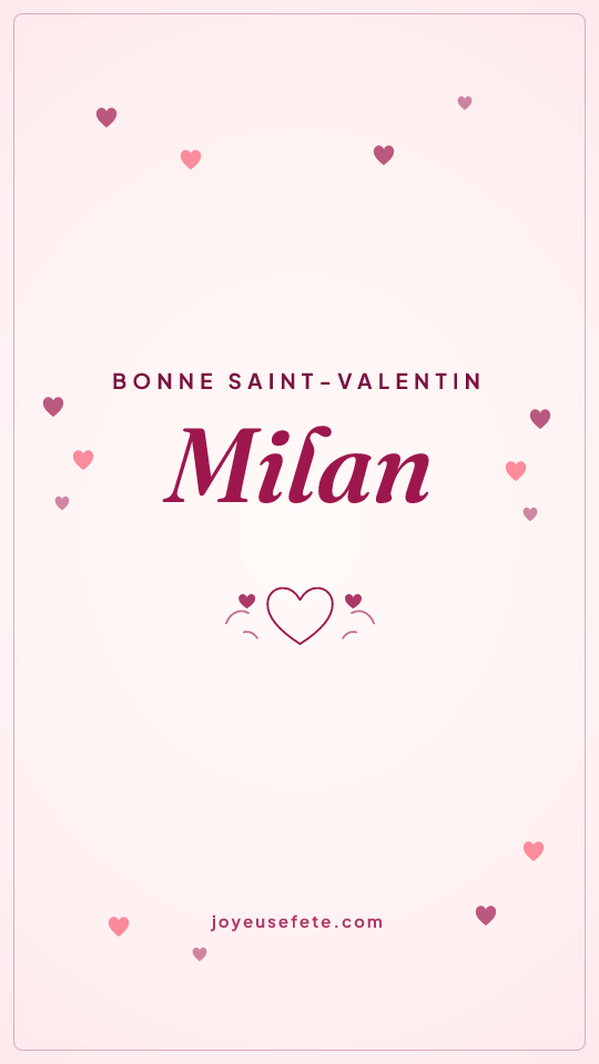 Image « Bonne Saint-Valentin Milan » au format story