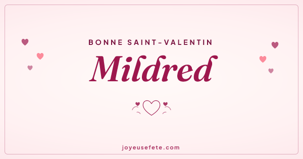 Image « Bonne Saint-Valentin Mildred » au format large