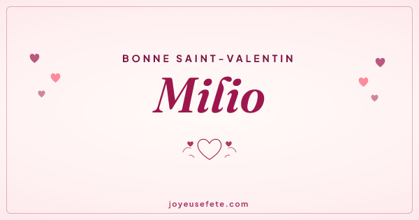 Image « Bonne Saint-Valentin Milio » au format large