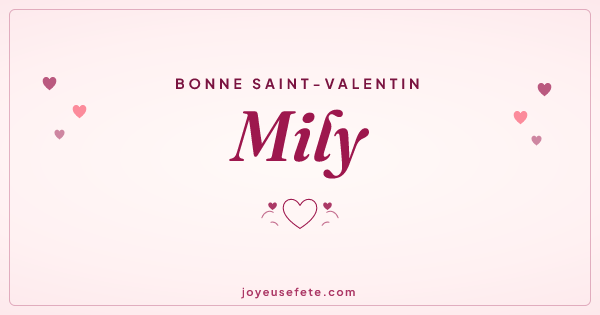 Image « Bonne Saint-Valentin Mily » au format large