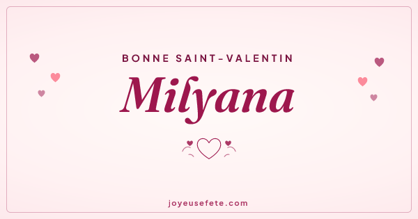 Image « Bonne Saint-Valentin Milyana » au format large