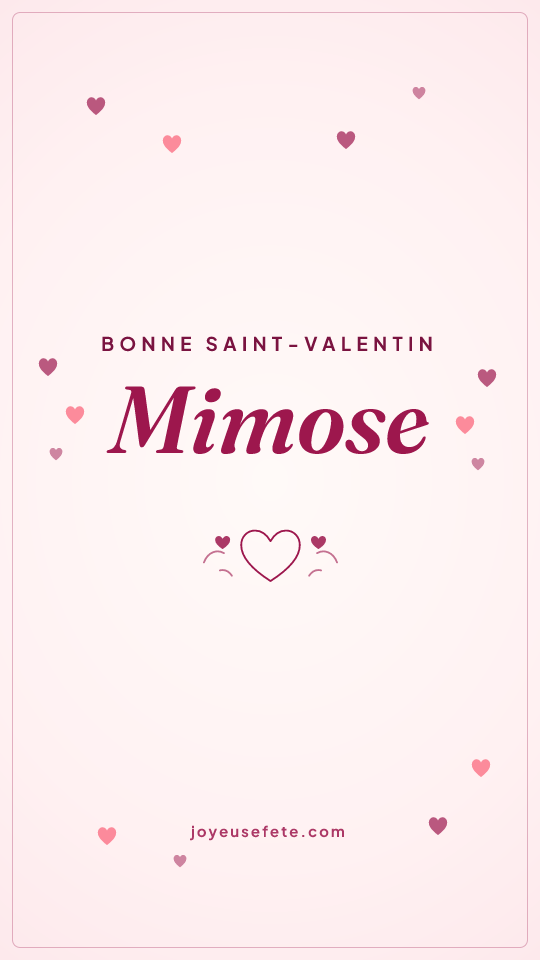 Image « Bonne Saint-Valentin Mimose » au format story