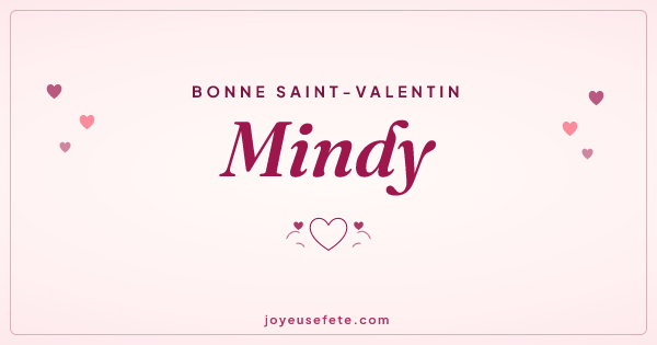 Image « Bonne Saint-Valentin Mindy » au format large
