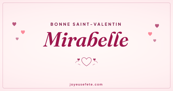 Image « Bonne Saint-Valentin Mirabelle » au format large