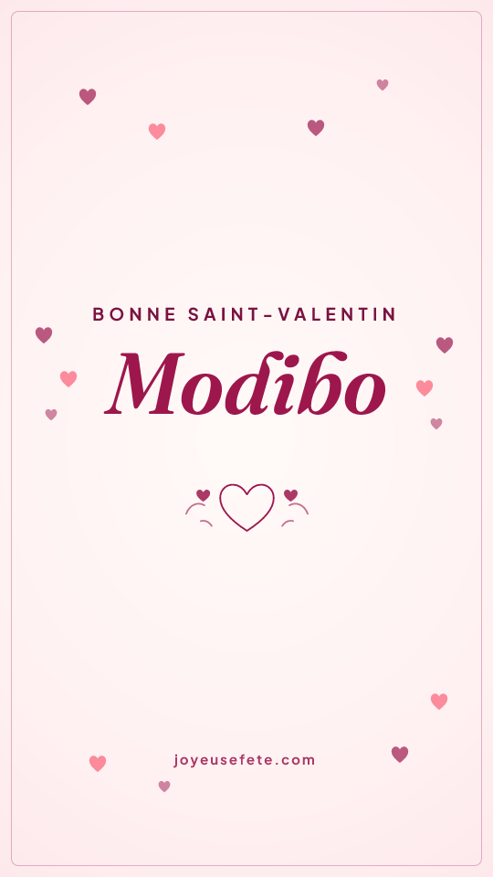 Image « Bonne Saint-Valentin Modibo » au format story