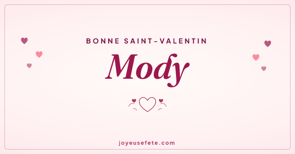 Image « Bonne Saint-Valentin Mody » au format large