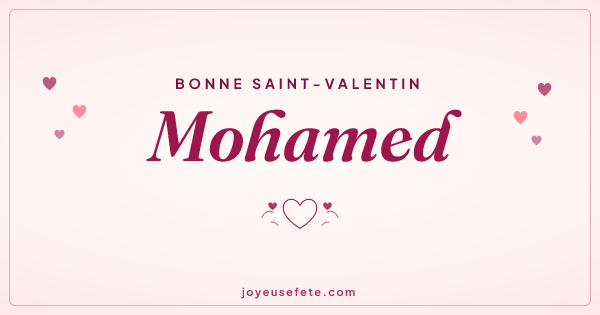 Image « Bonne Saint-Valentin Mohamed » au format large