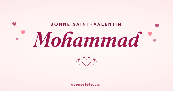 Image « Bonne Saint-Valentin Mohammad » au format large