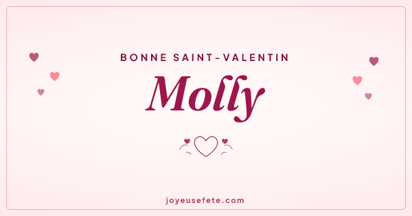 Image « Bonne Saint-Valentin Molly » au format large