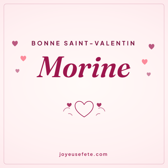 Image carrée « Bonne Saint-Valentin Morine » pour WhatsApp