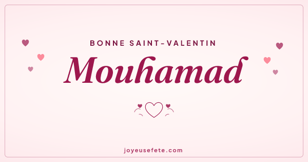 Image « Bonne Saint-Valentin Mouhamad » au format large
